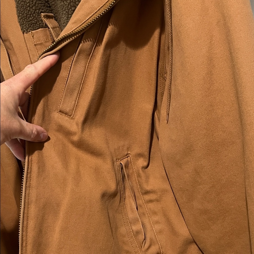 Redhead Brown Work/Utility Jacket With Sherpa Lin… - image 7